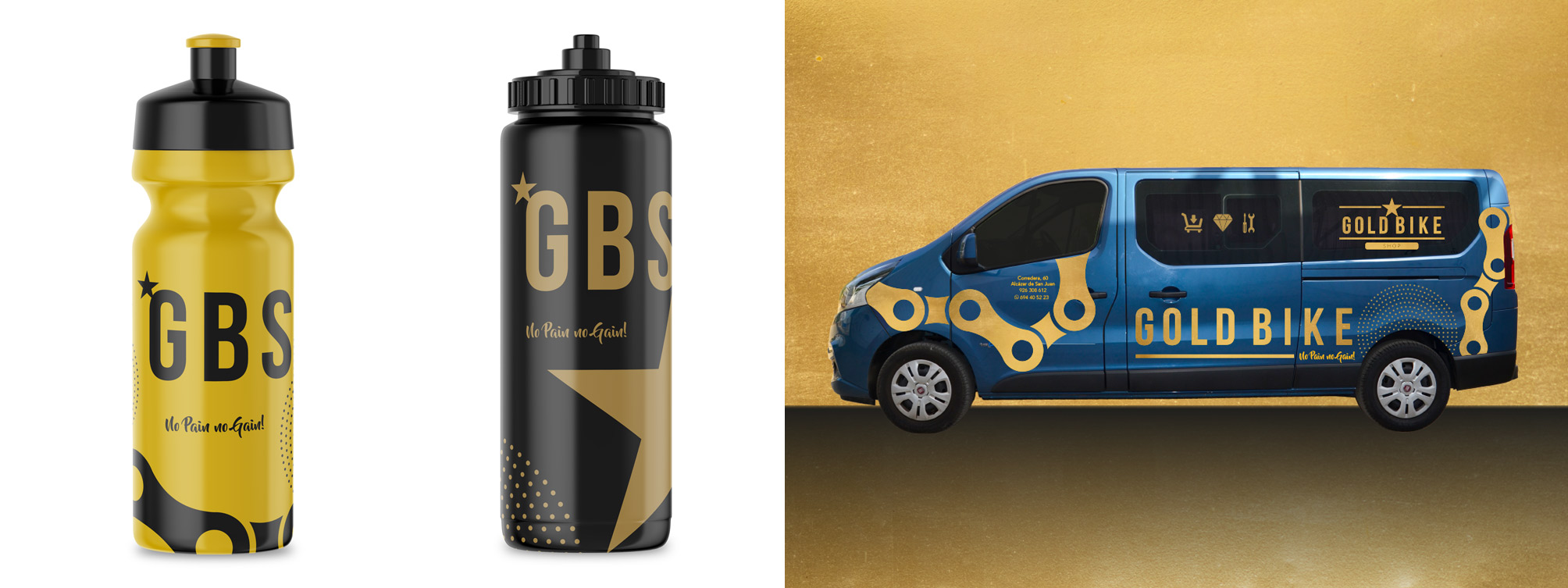 Packaying y rotulación para Gold Bike.